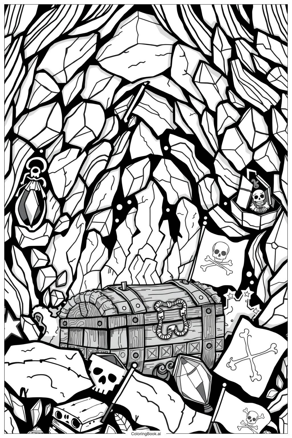 Cave Coloring Pages Printable