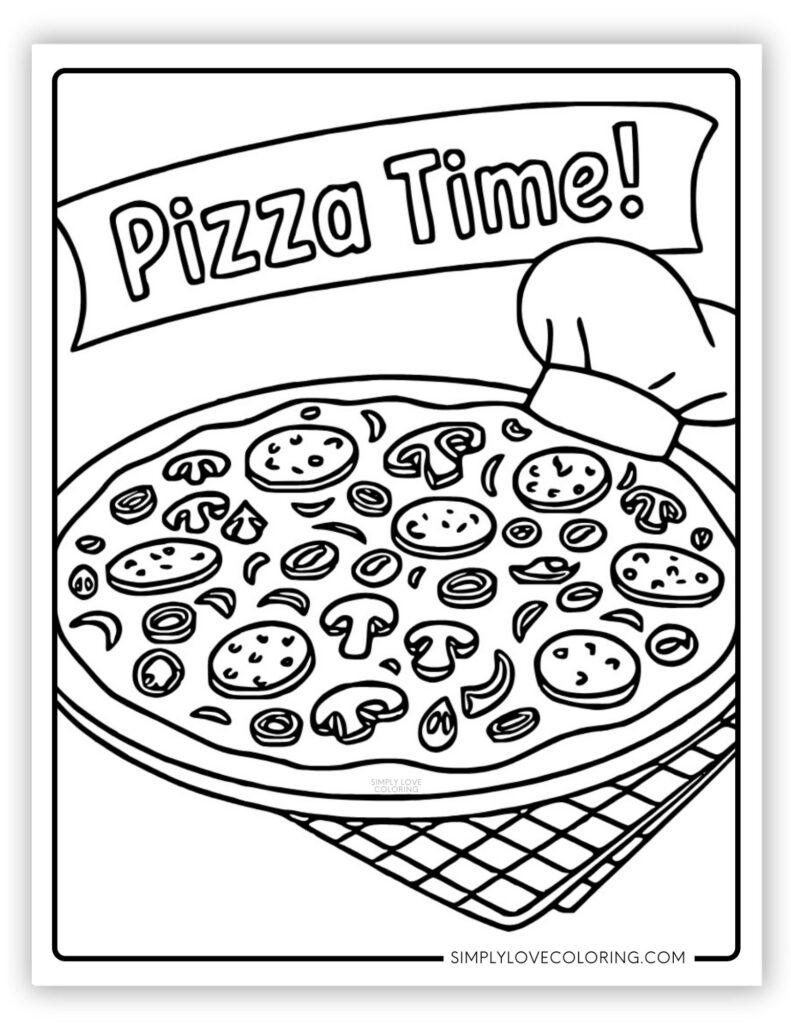 Pizza Coloring Pages Free PDF Printables Simply Love Coloring