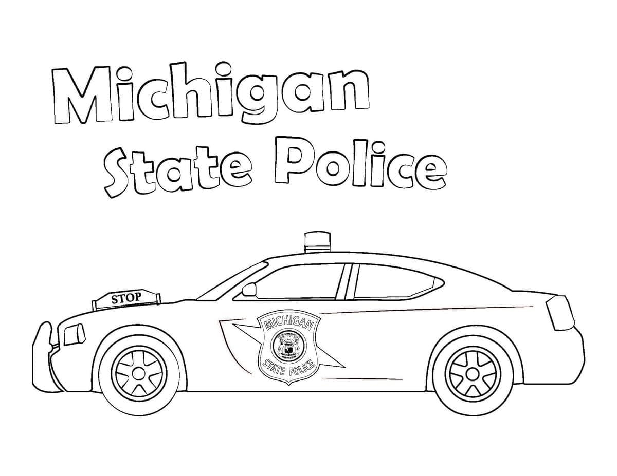 Printable Police Car Coloring Pages