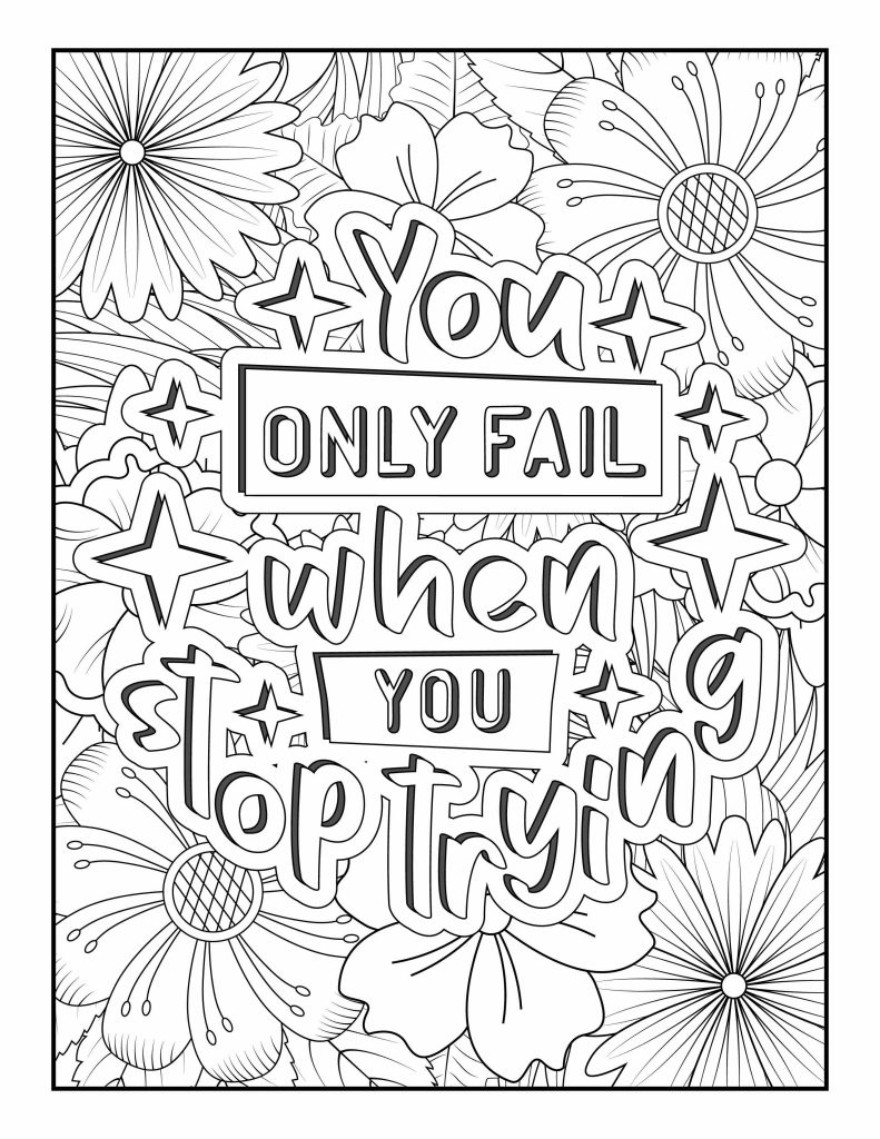 Positive Expression For Adults 11 Free Printable Coloring Quote Pages The DayDream Life