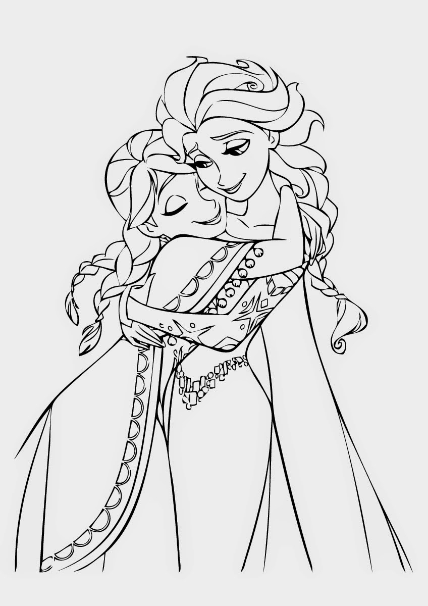PRINCESS COLORING PAGES ELSA THE SNOW QUEEN FROM FROZEN COLORING PAGE