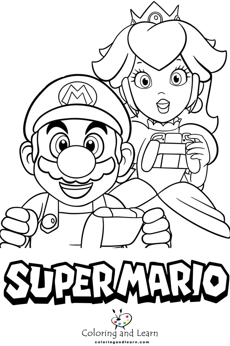 Free Printable Princess Peach Coloring Page
