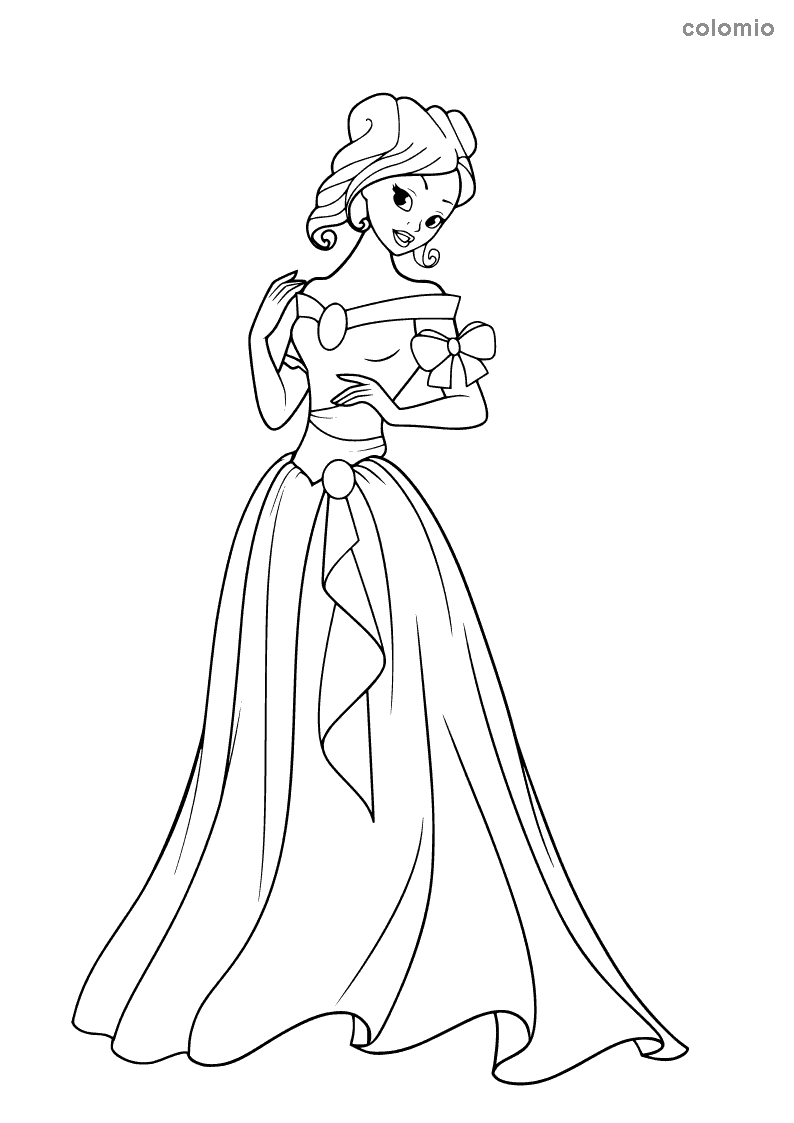 Princesses Coloring Pages Free Printable Princess Coloring Sheets