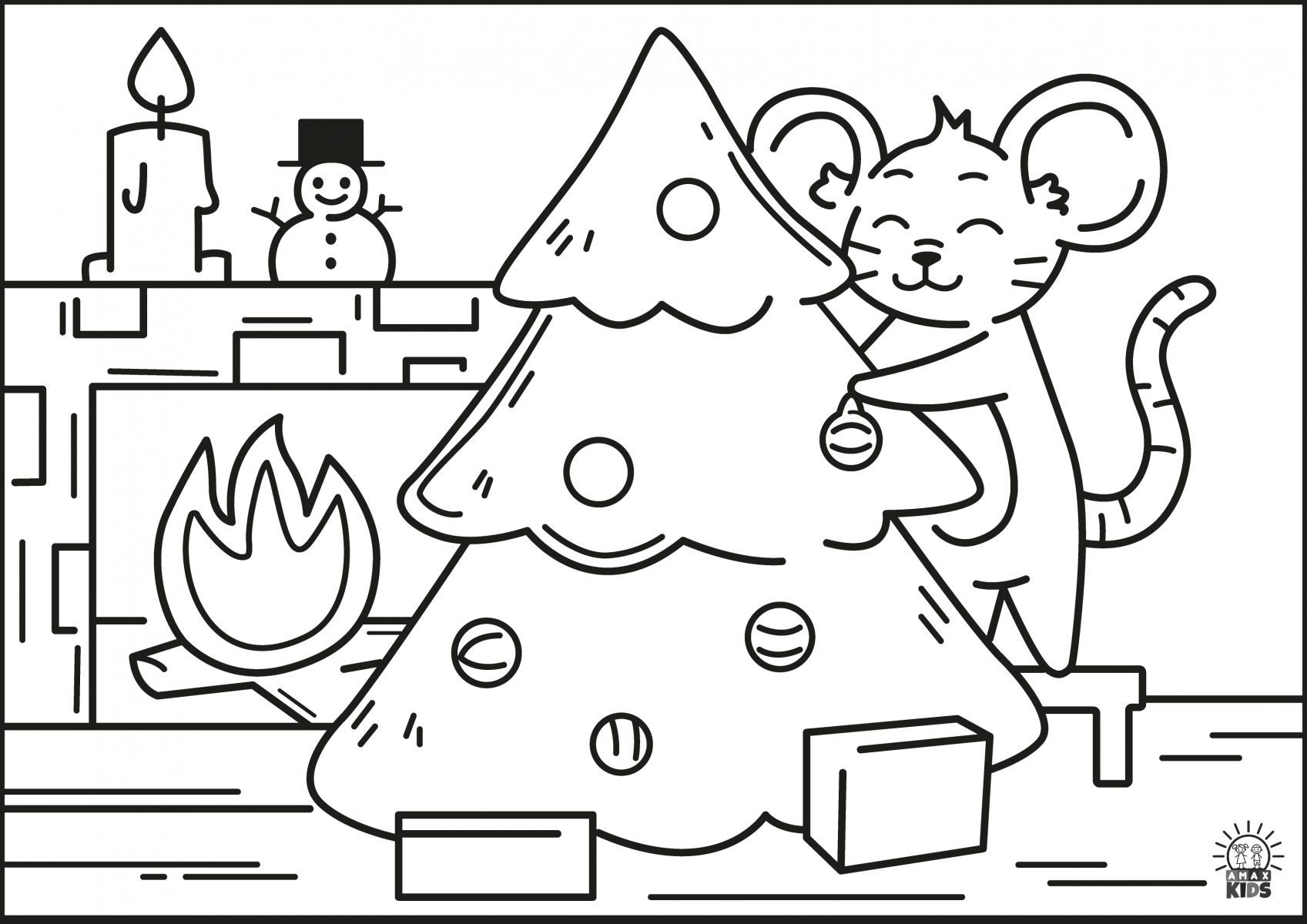 Free Kids Christmas Coloring Pages
