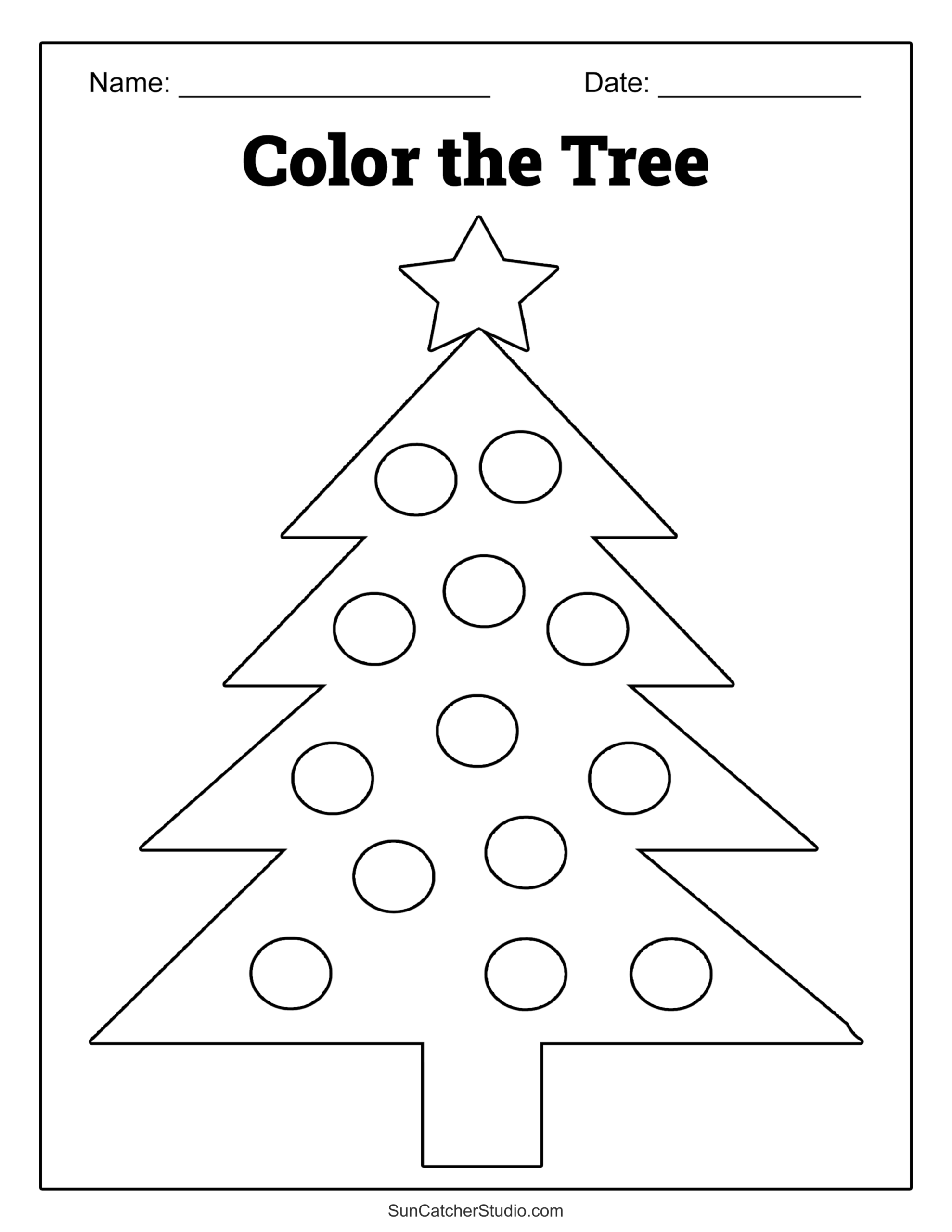 Easy Printable Christmas Coloring Pages