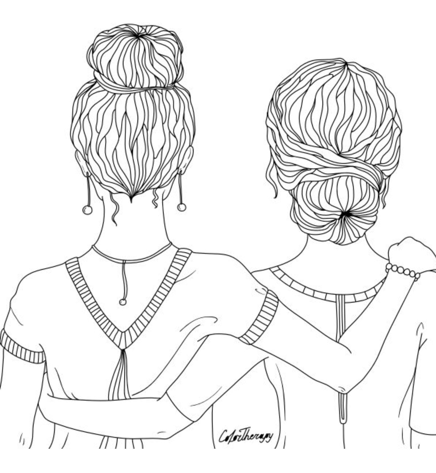 Best Friends Printable Coloring Pages