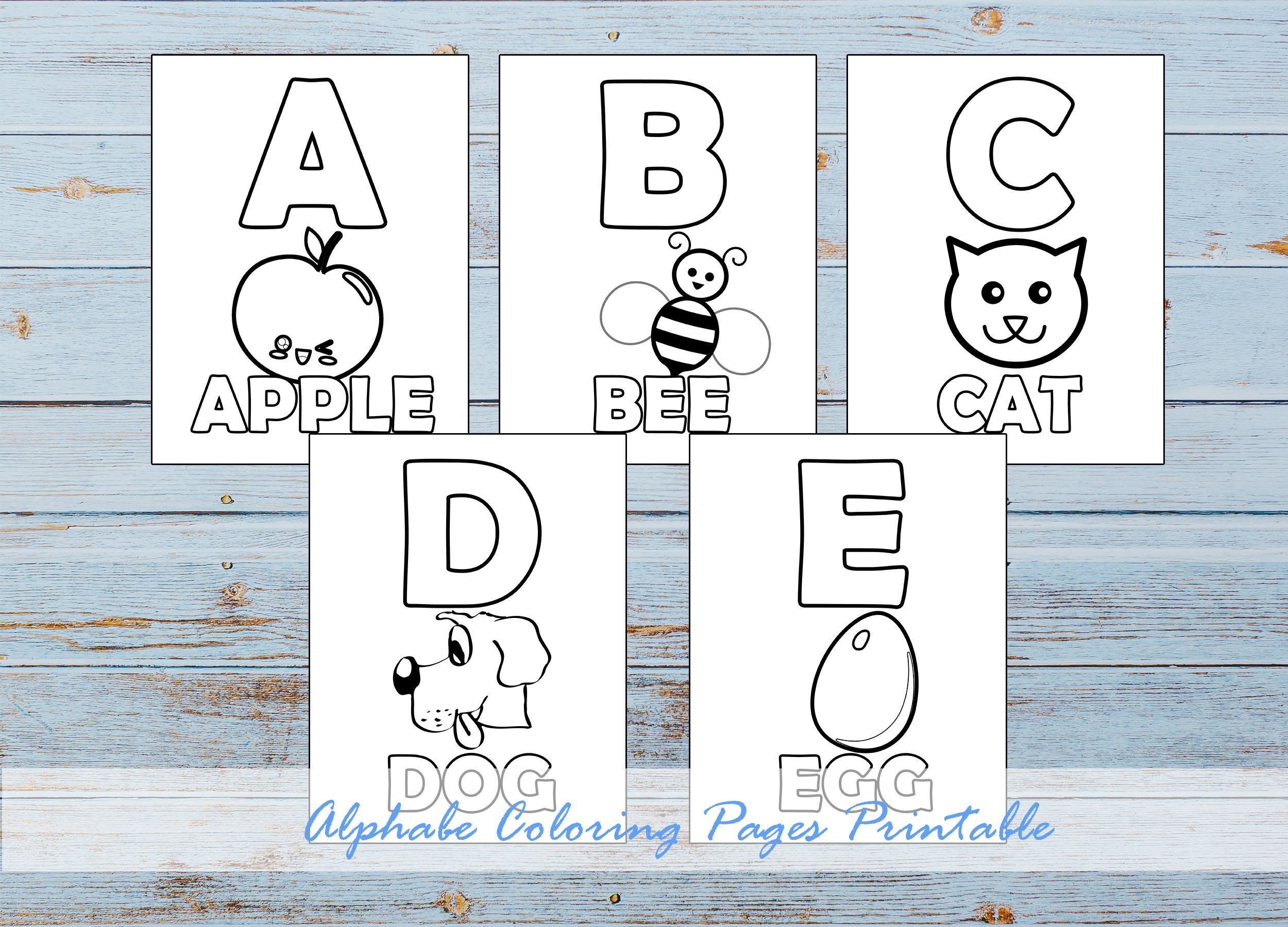Printable Coloring Pages Alphabet Coloring Pages Print And Color Kids Coloring Coloring Sheet Etsy