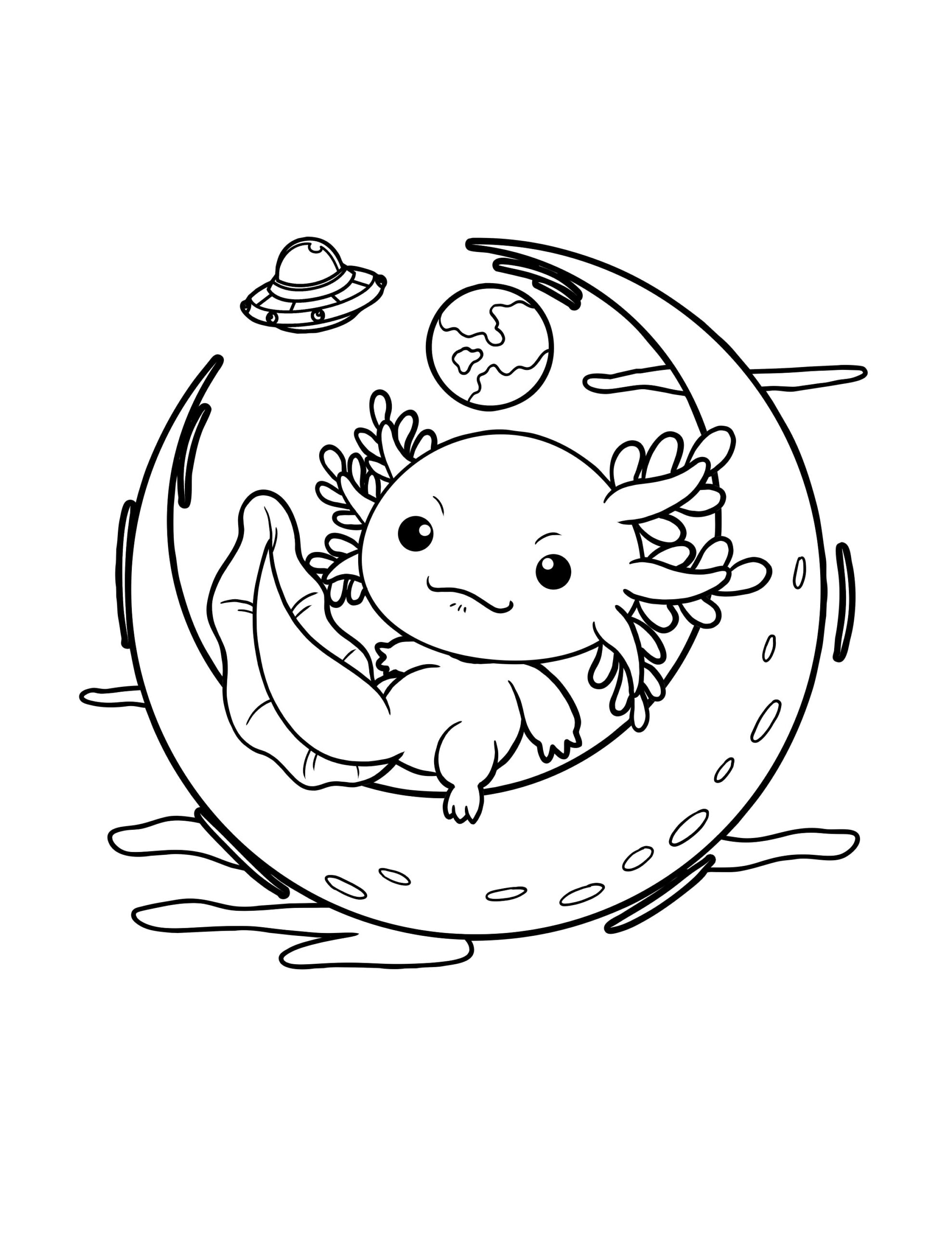 Axolotl Coloring Page Printable