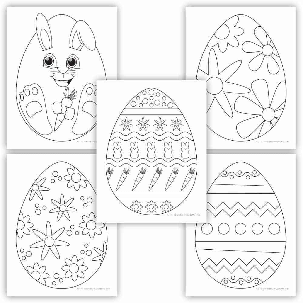 Coloring Pages Easter Eggs Printable