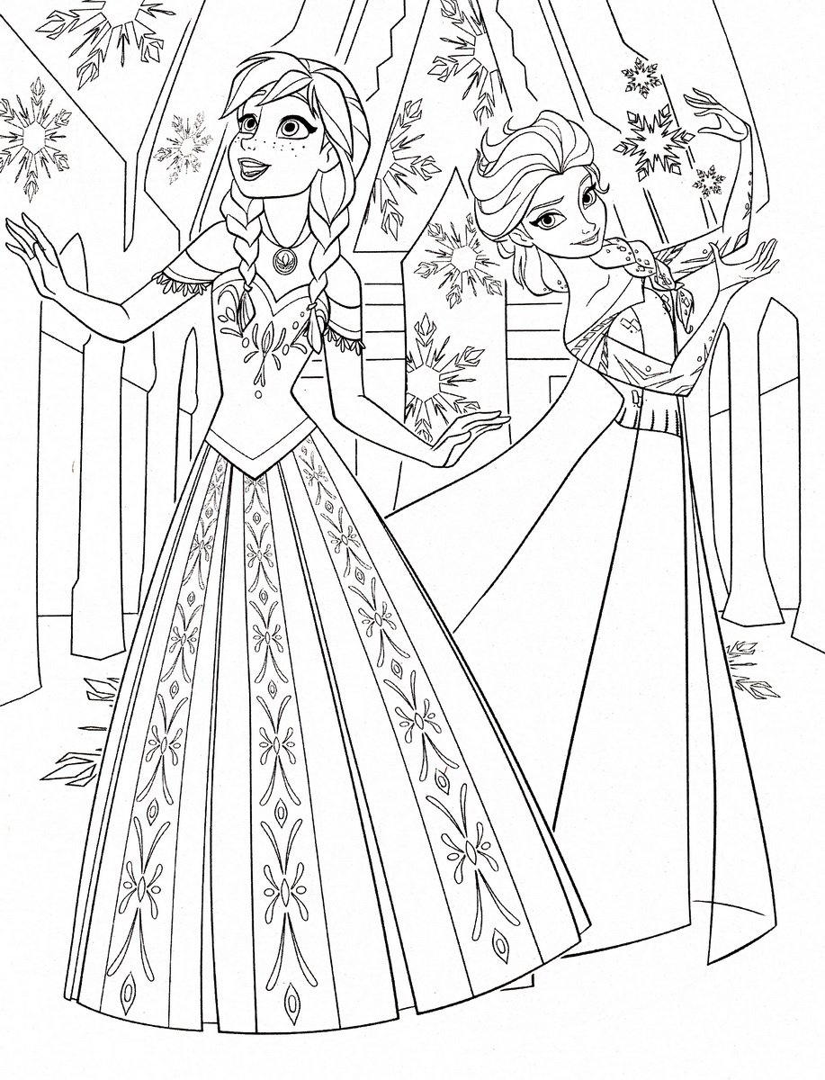 Printable Elsa Easy Coloring Pages For Kids