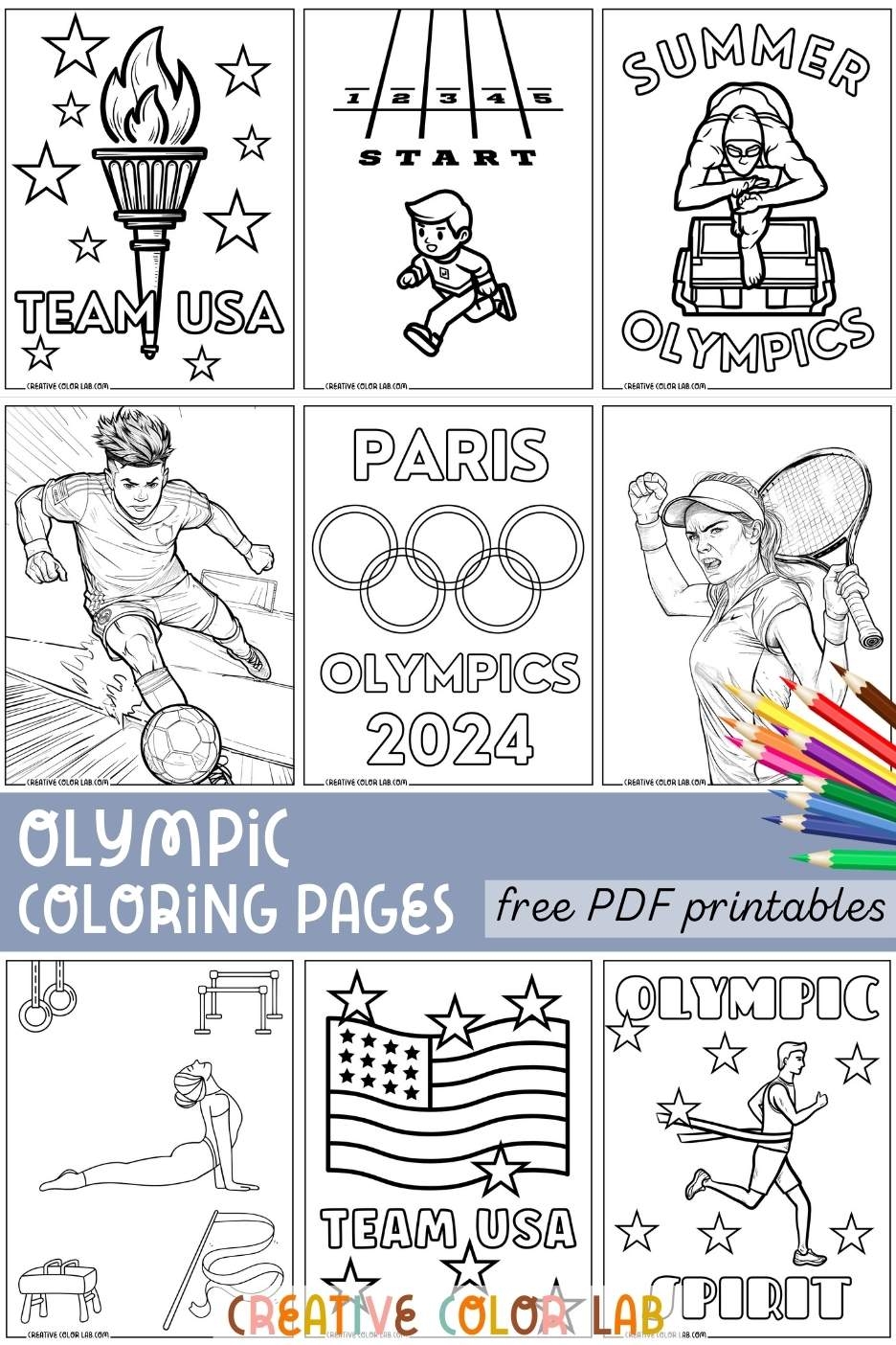 Printable Olympic Coloring Sheets