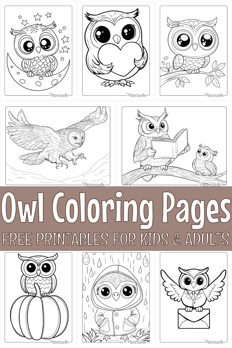 Printable Owl Coloring Pages