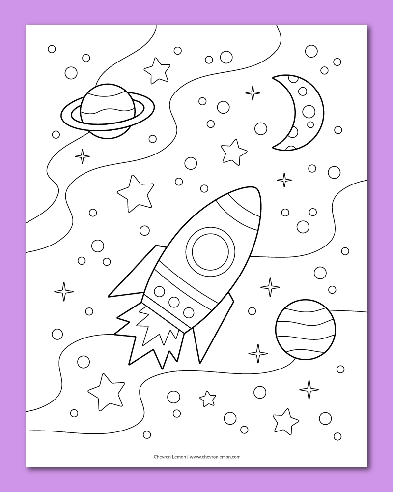 Printable Space Coloring Pages