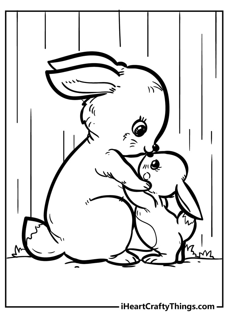 Free Coloring Pages Bunnies