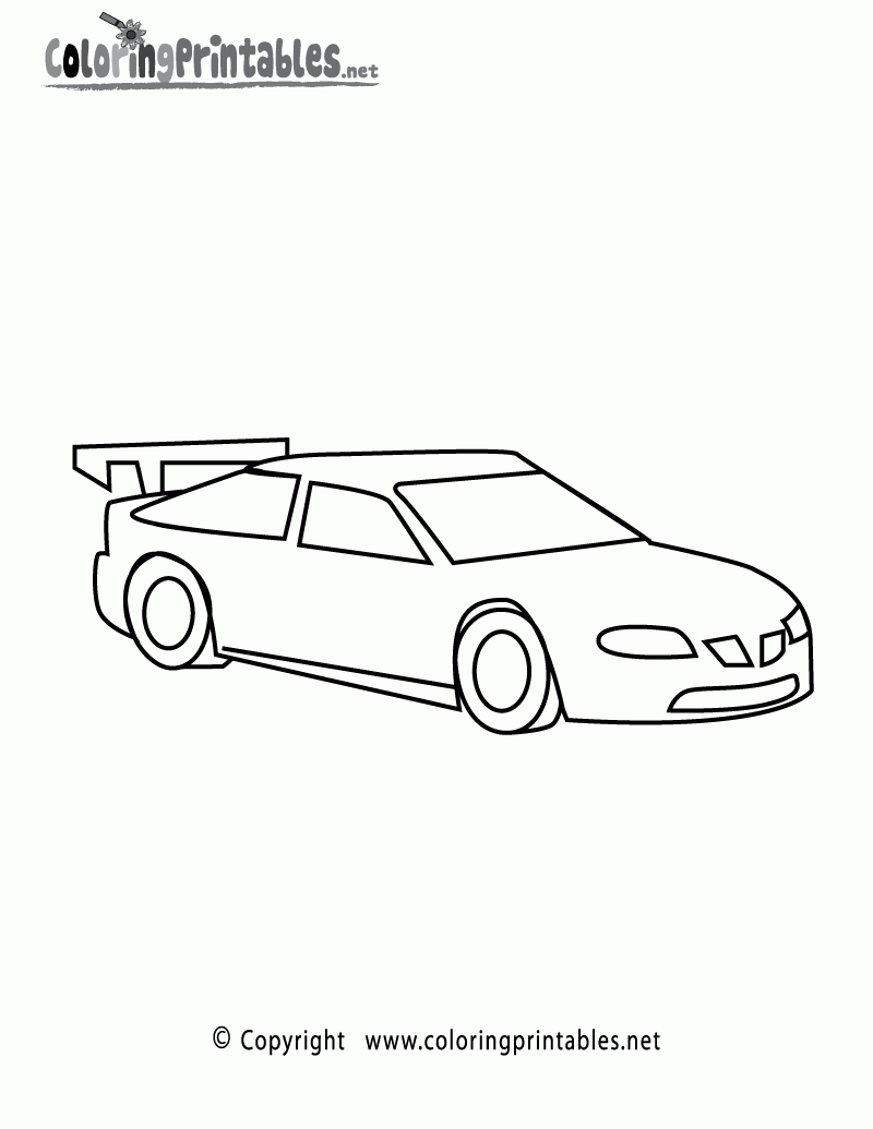 Free Coloring Pages Of Race Cars