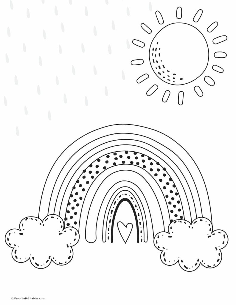 Free Rainbow Coloring Pages