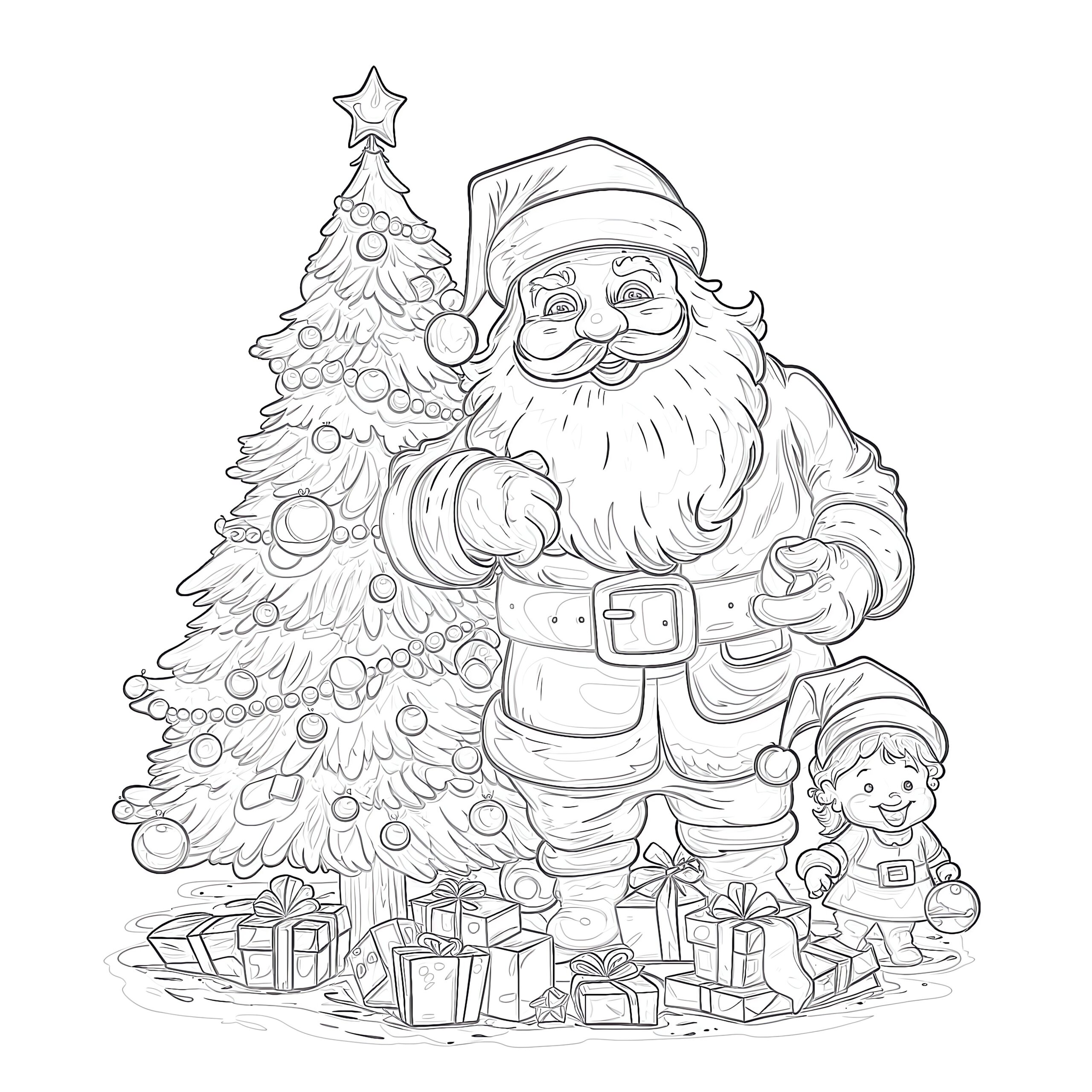 Free Printable Coloring Pages Santa Claus