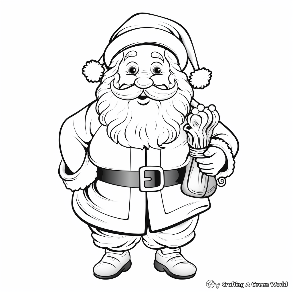 Santa Coloring Pages Free Printable 