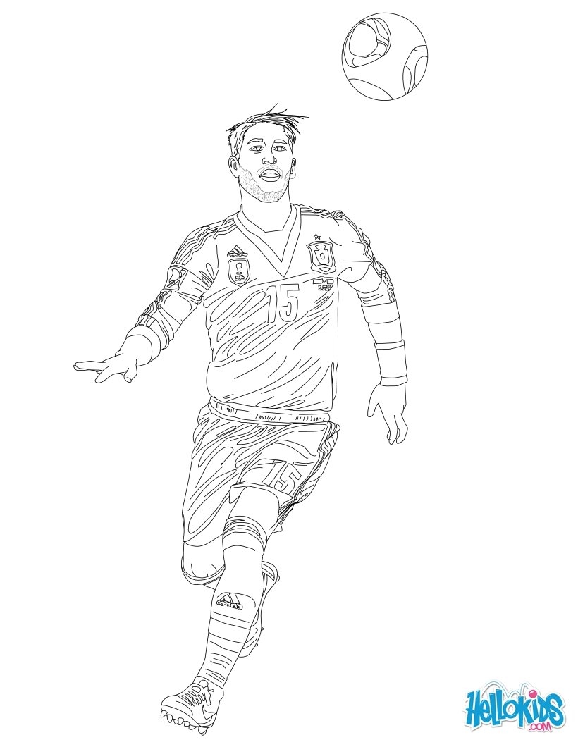 Sergio Ramos Coloring Pages Hellokids