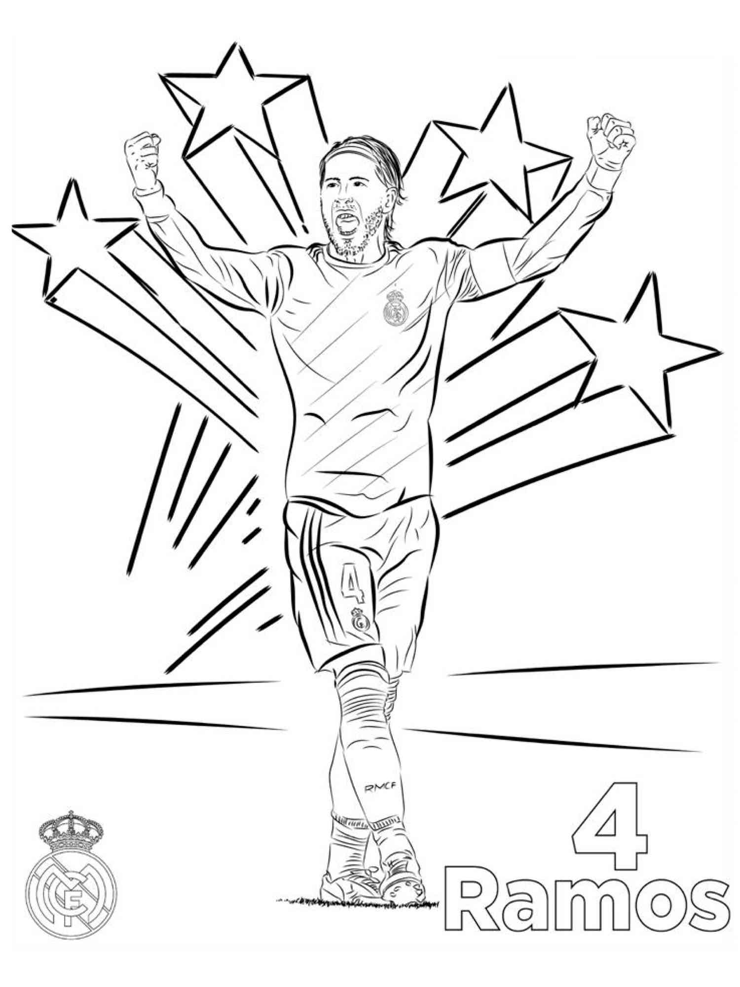Sergio Ramos Coloring Pages