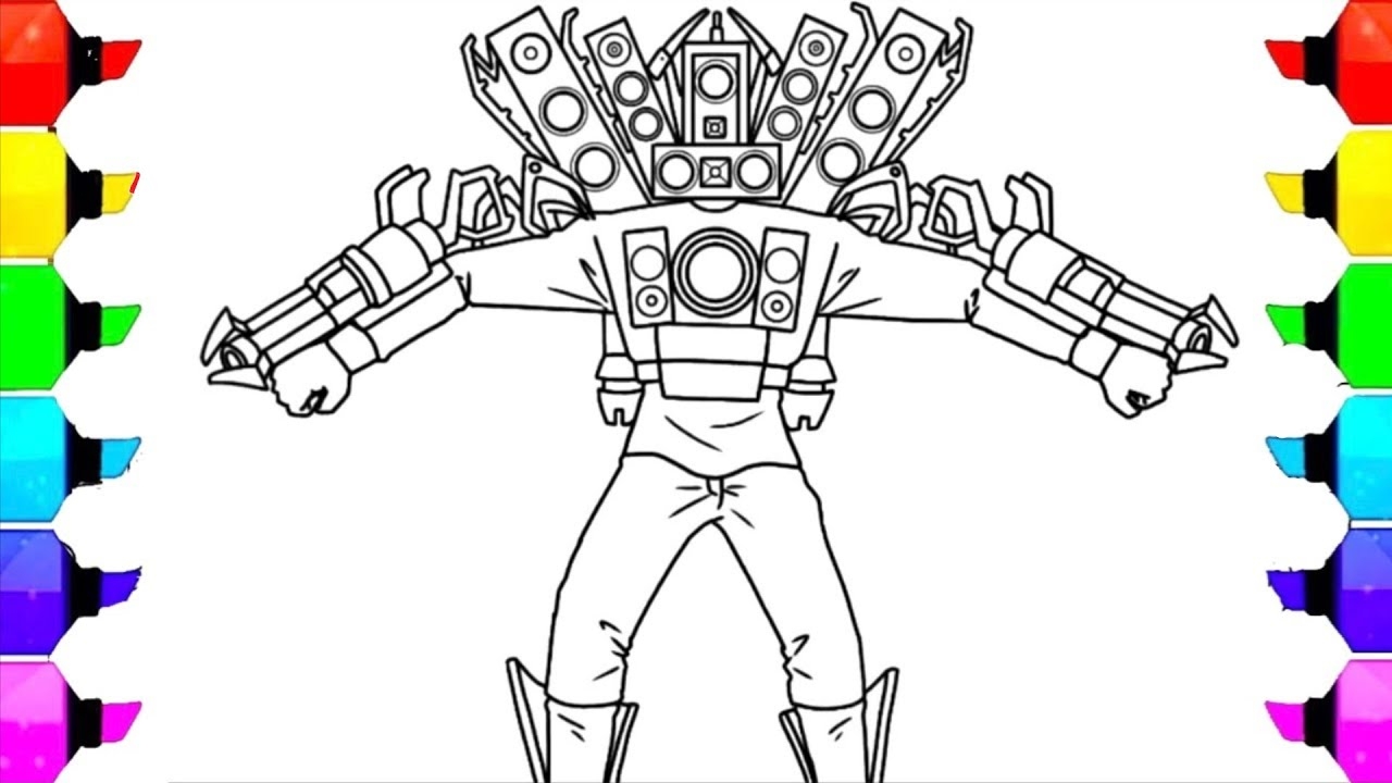 Skibidi Toilet UPGRADED TITAN SPEAKERMAN Skibidi Toilet Coloring Pages How To Color NCS MUSIC YouTube