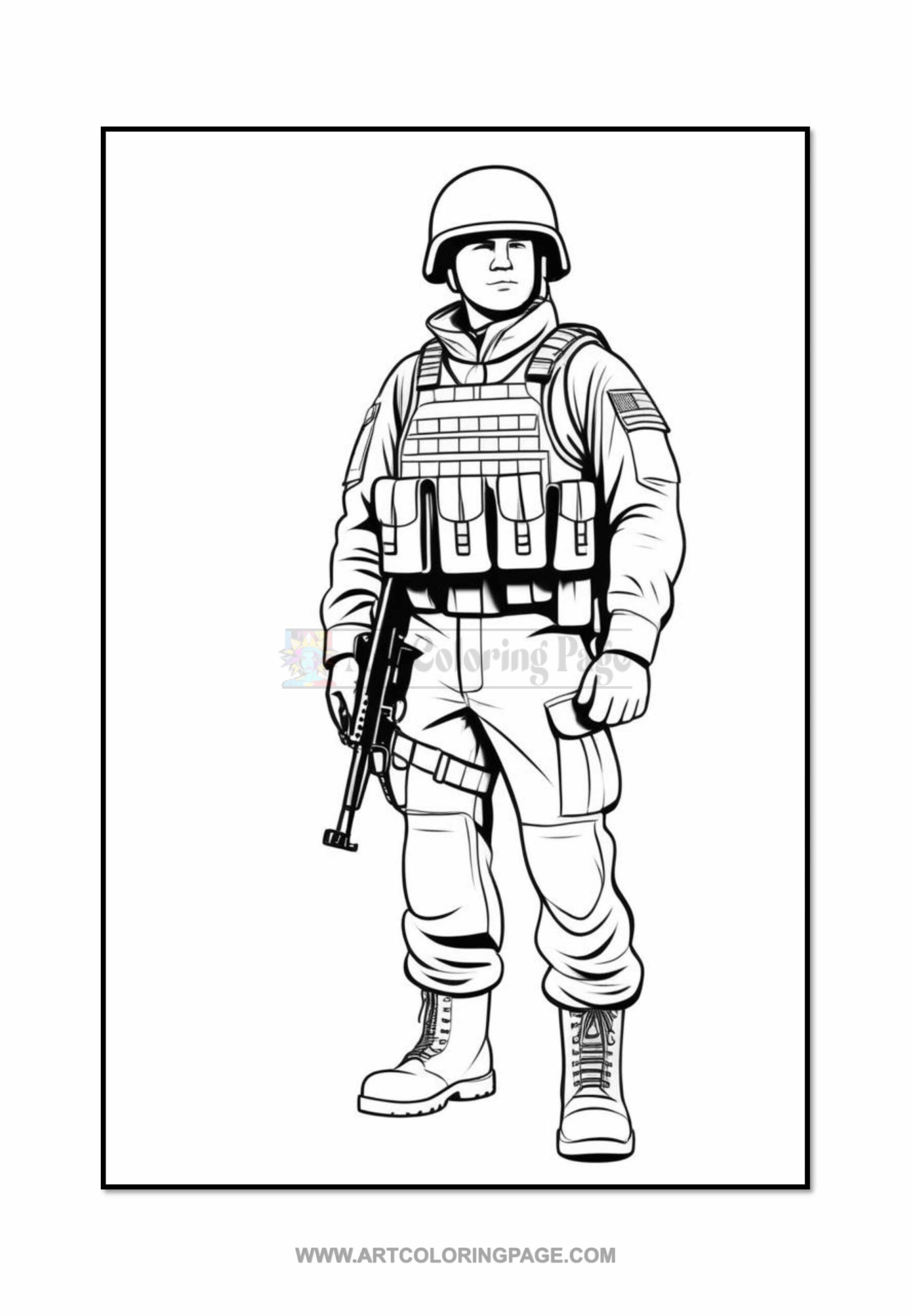 Soldier Inside Cave Coloring Page Vol 2 100 Unique Designs Instant