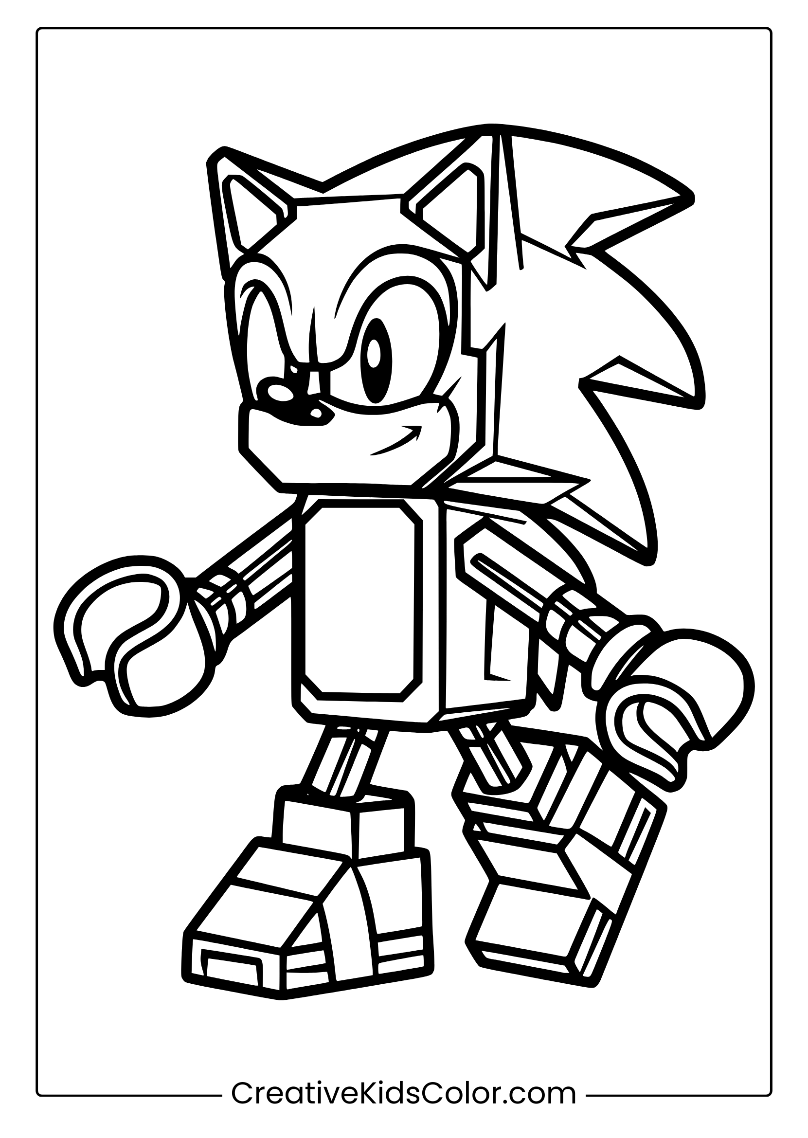 Sonic Coloring Pages Free