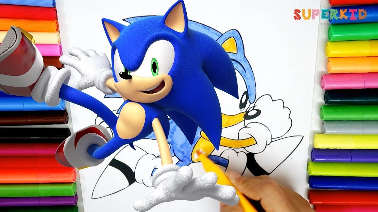 Sonic Coloring Pages Printable Free Funny Colors For Kids And Children YouTube