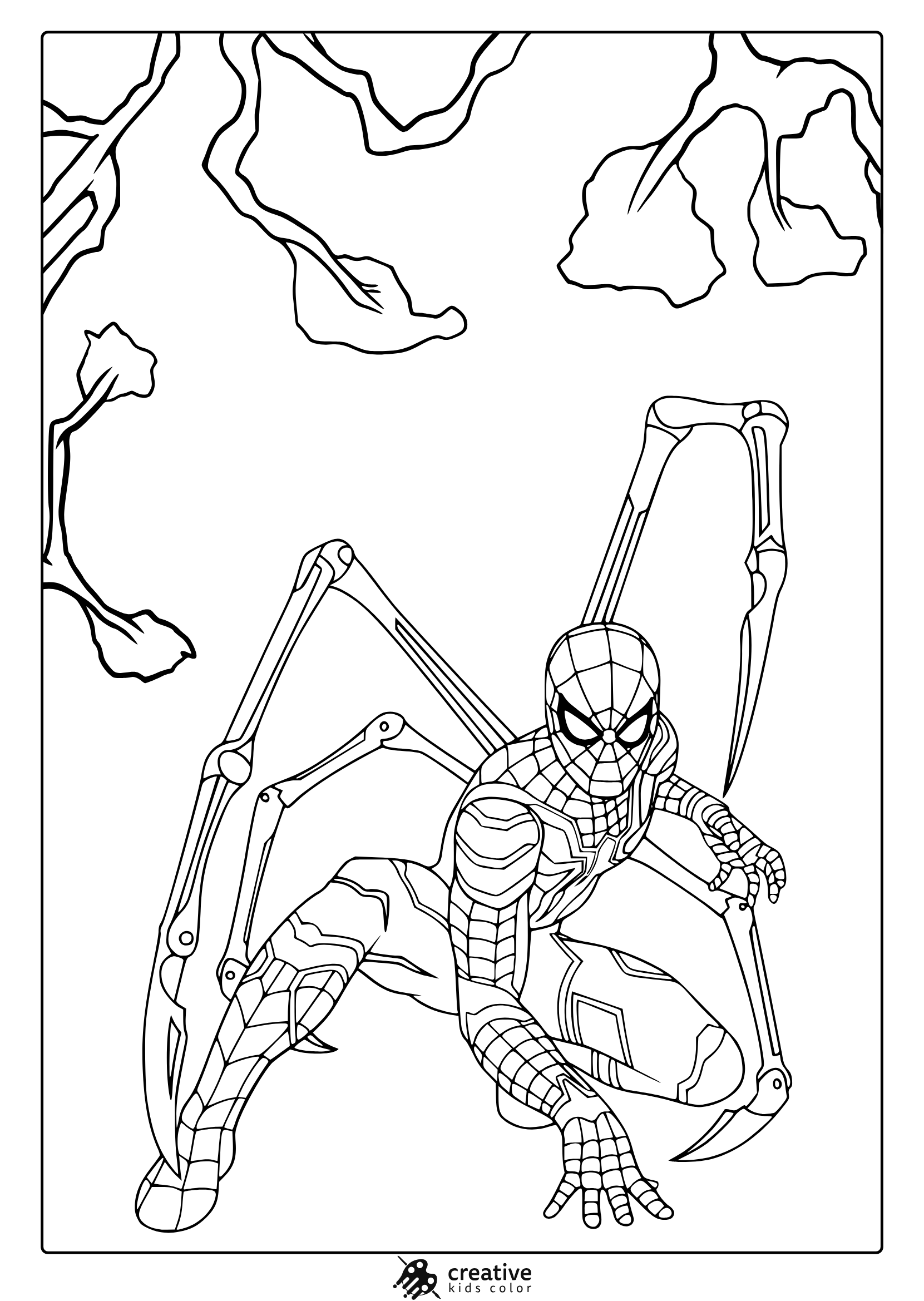 Spiderman Free Coloring Pages