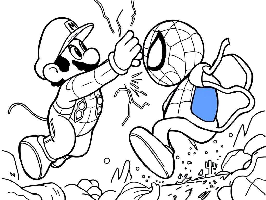 Spiderman Color Pages Printable