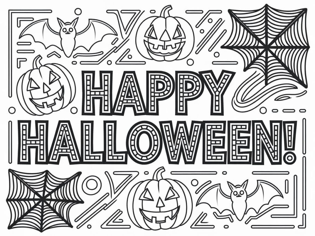 spooky halloween coloring pages for all ages