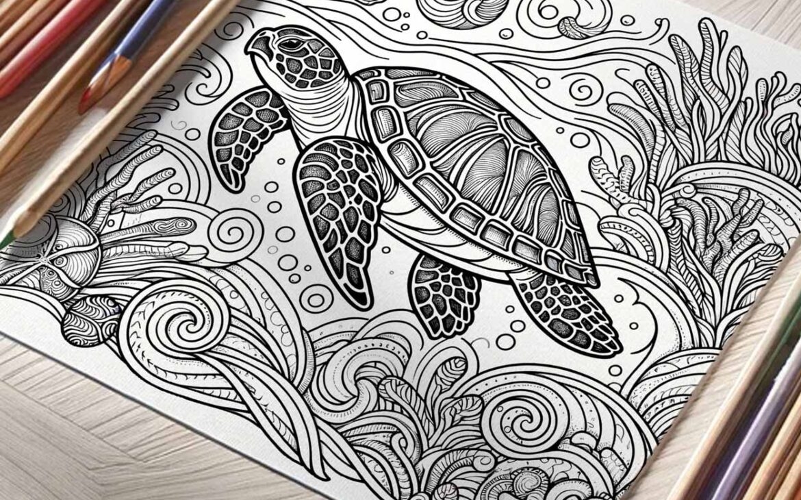 Printable Full Page Stress Relief Coloring Pages