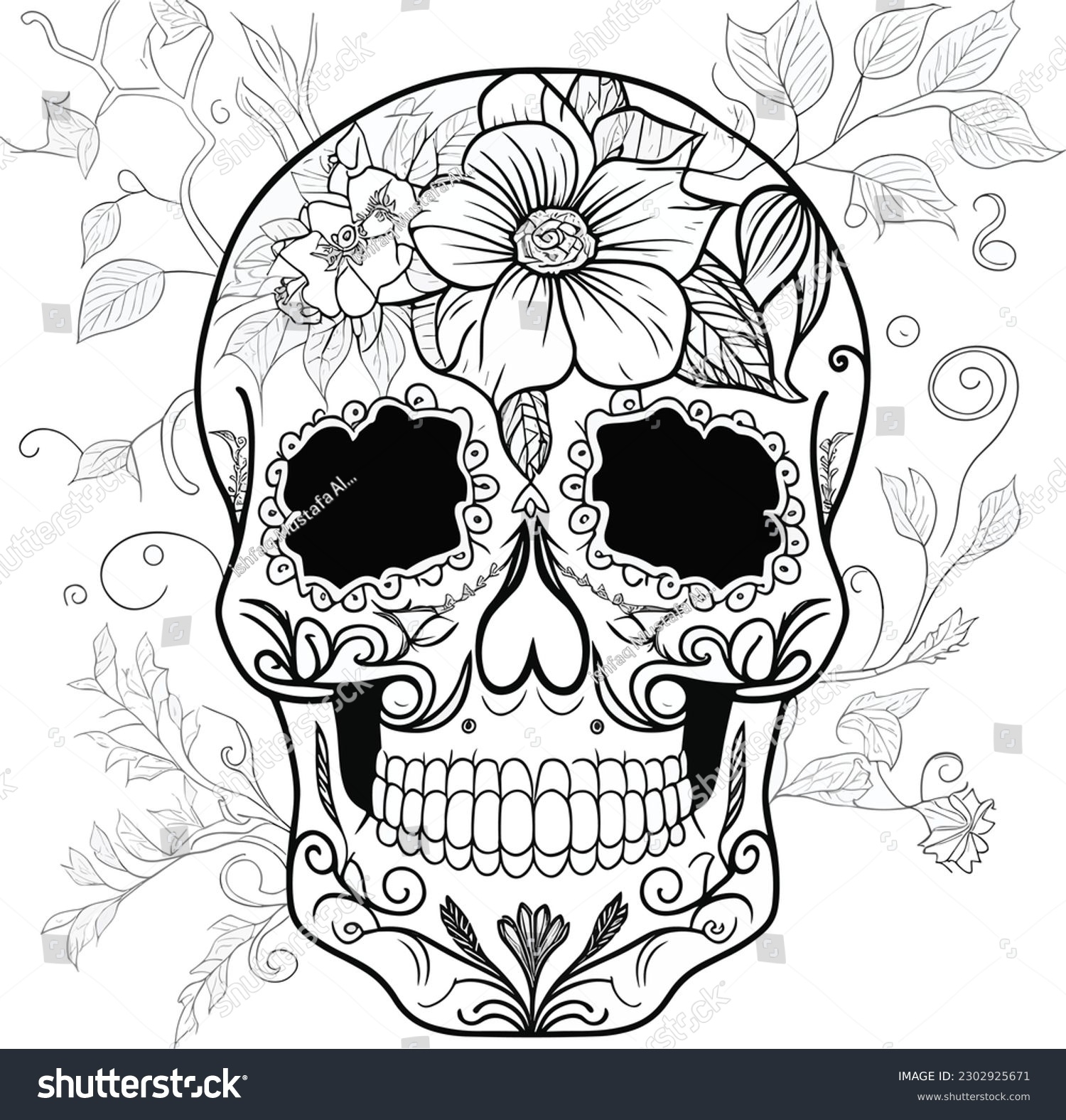 Sugar Skull Coloring Pages Printable