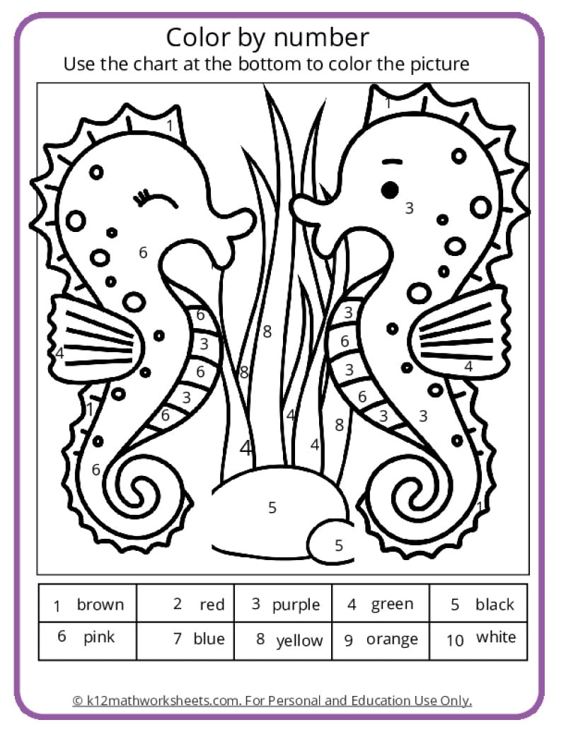 Coloring Pages By Number Printable