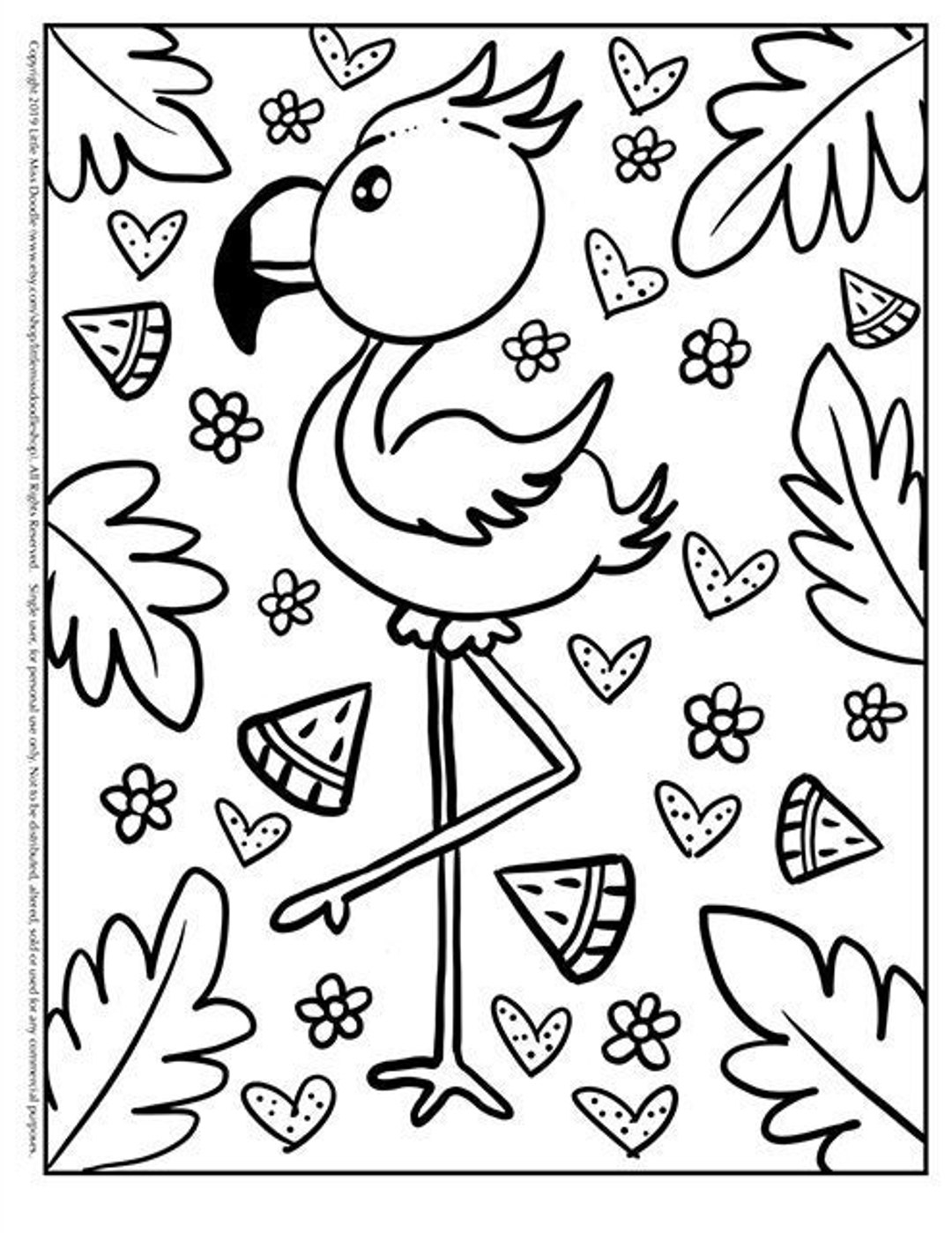 Printable Flamingo Coloring Pages