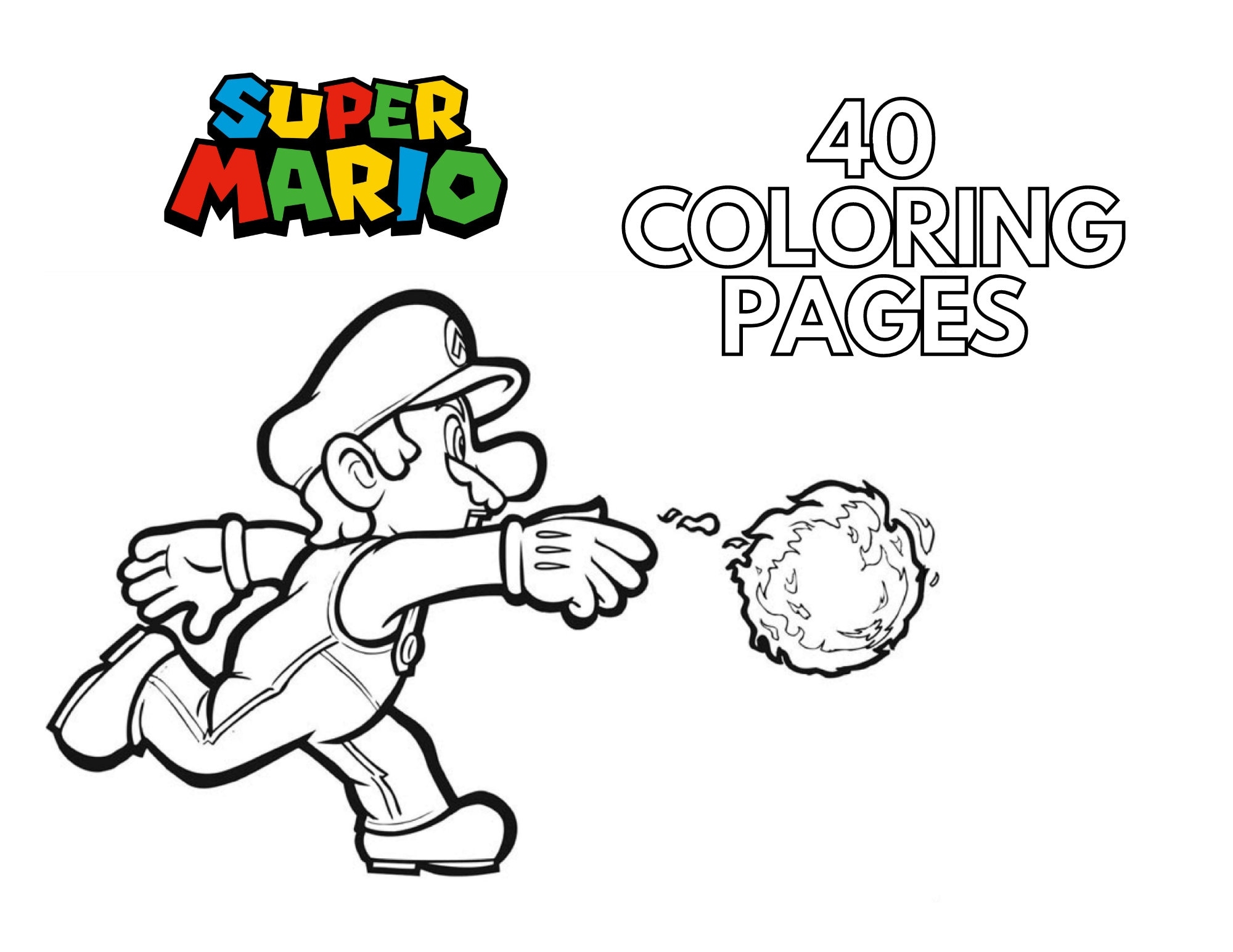 Super Mario Bros Coloring Pages Printables