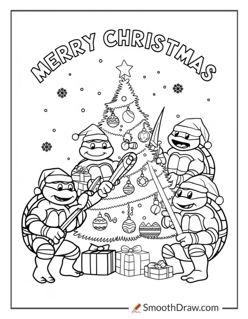 Ninja Turtles Free Coloring Pages