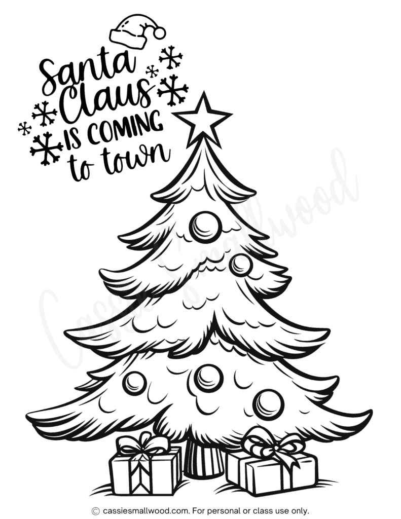 Free Printable Coloring Pages Christmas Trees