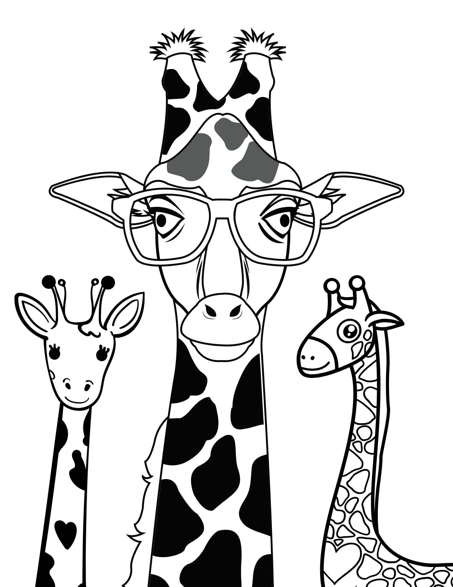 Printable Coloring Pages Giraffe