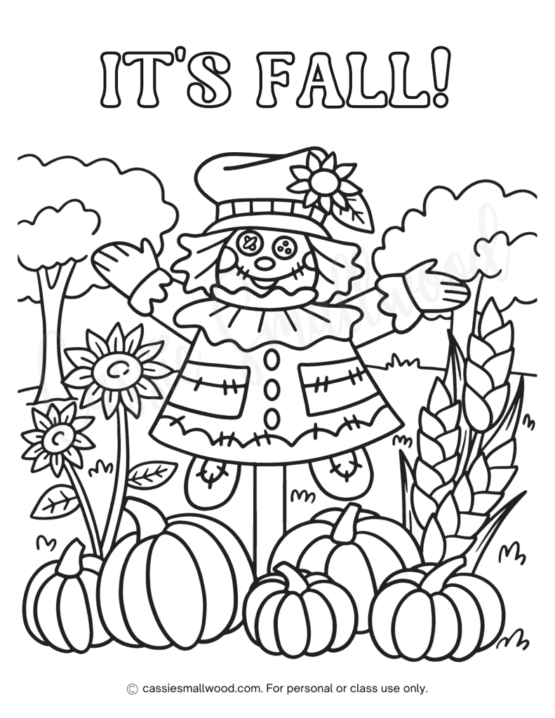 THE BEST Scarecrow Coloring Pages Cassie Smallwood