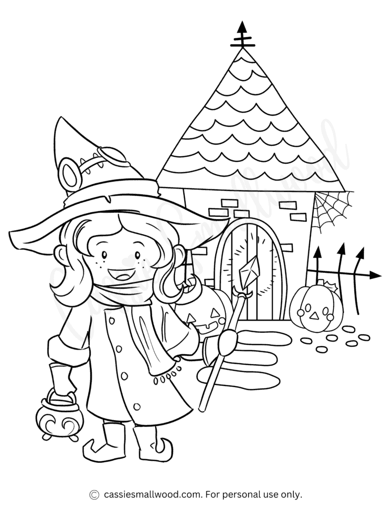 THE BEST Witch Coloring Pages Cassie Smallwood