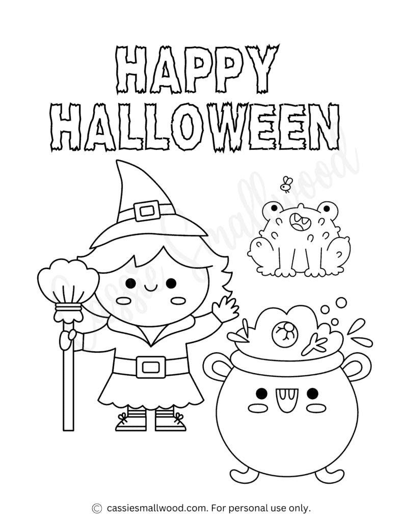 THE BEST Witch Coloring Pages Cassie Smallwood