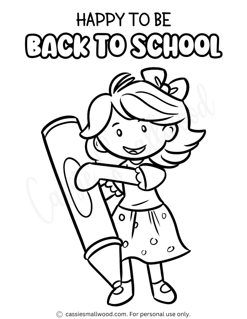 THE CUTEST School Coloring Pages Cassie Smallwood
