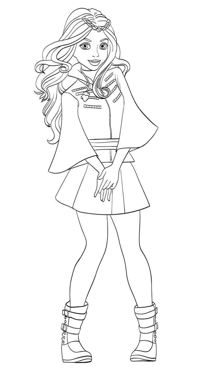 The Descendants To Color For Kids Descendants Coloring Pages