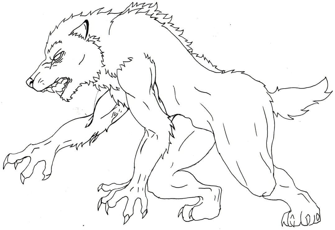 Werewolf Printable Coloring Pages