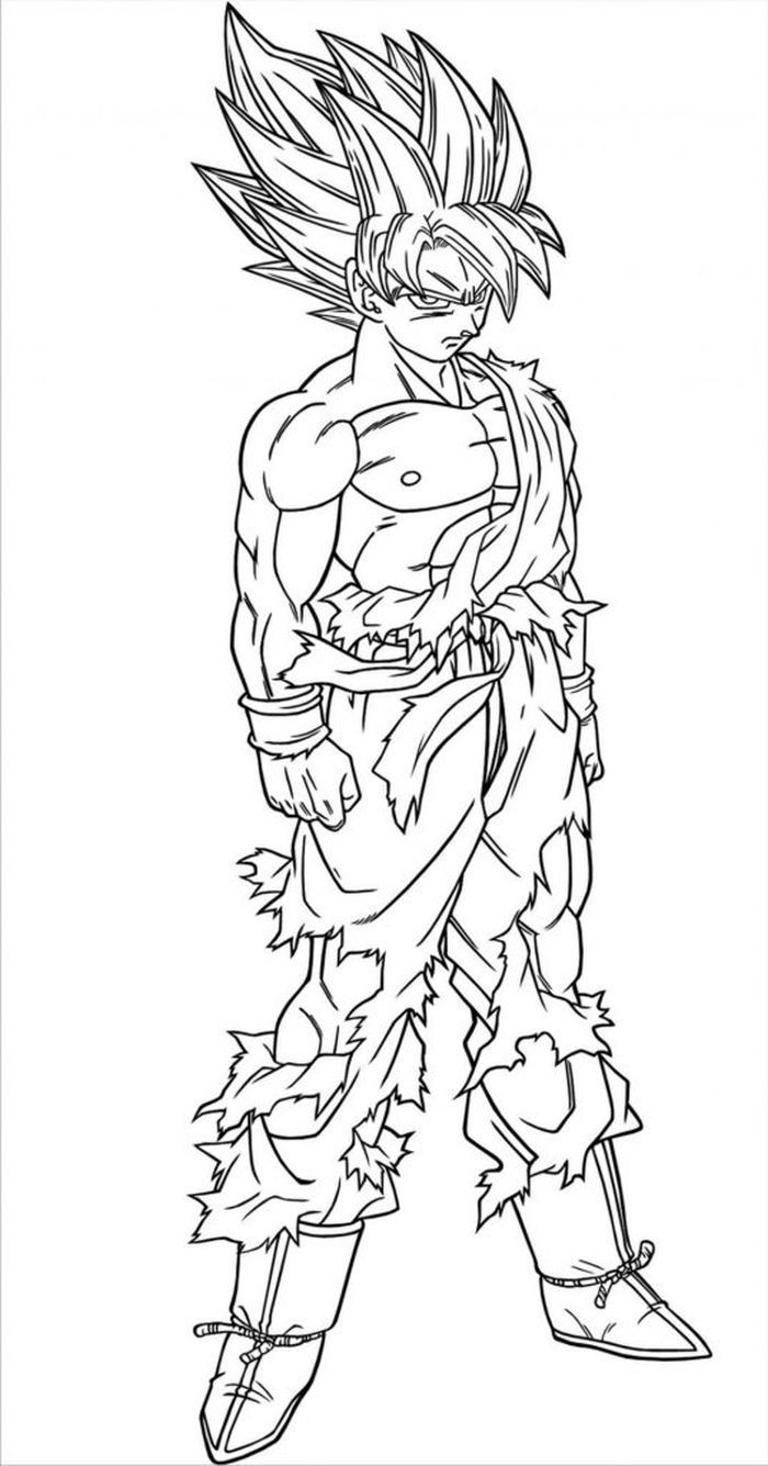 Dragon Ball Z Goku Coloring Pages Printable