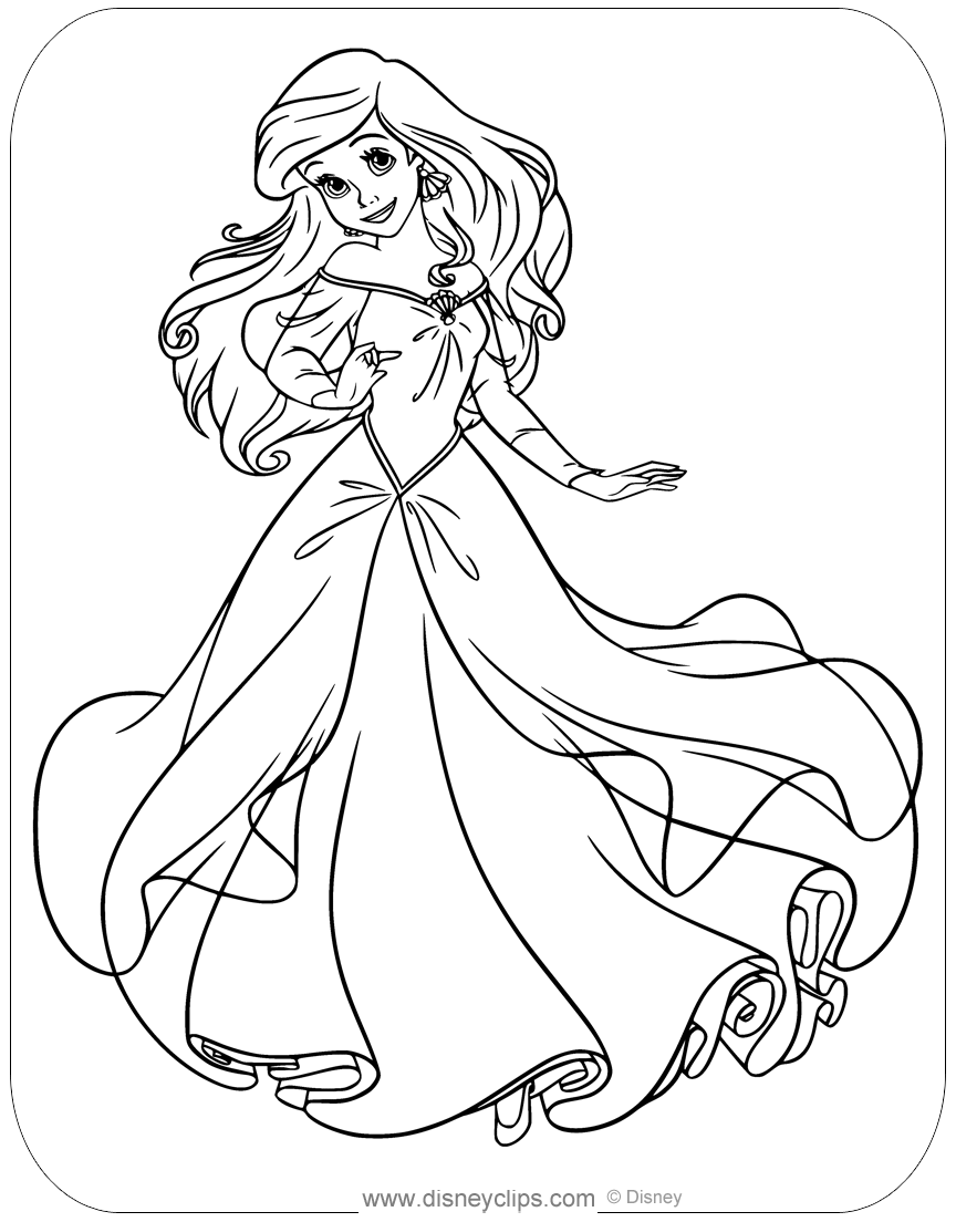 Ariel Free Coloring Pages