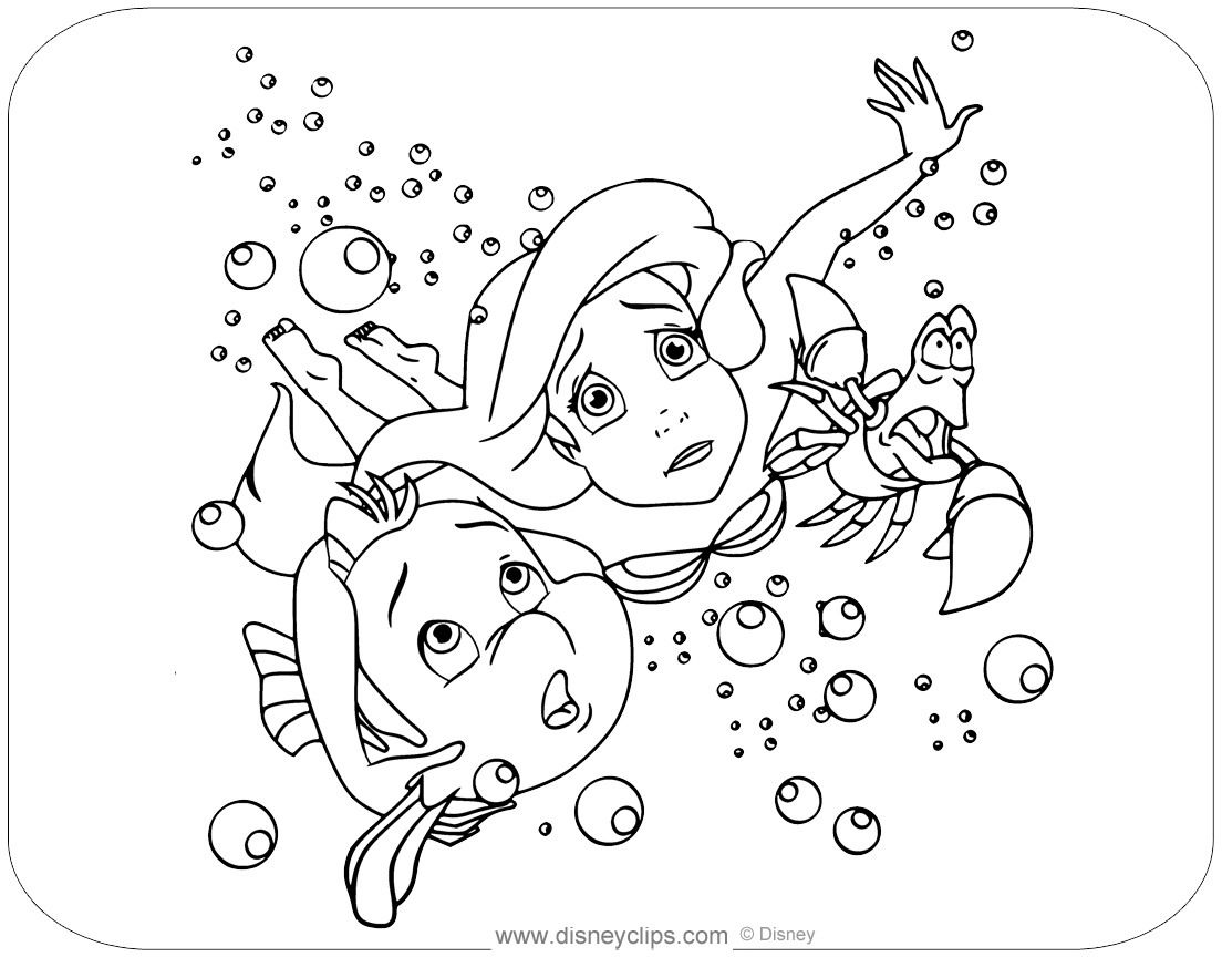 Printable Coloring Pages Ariel