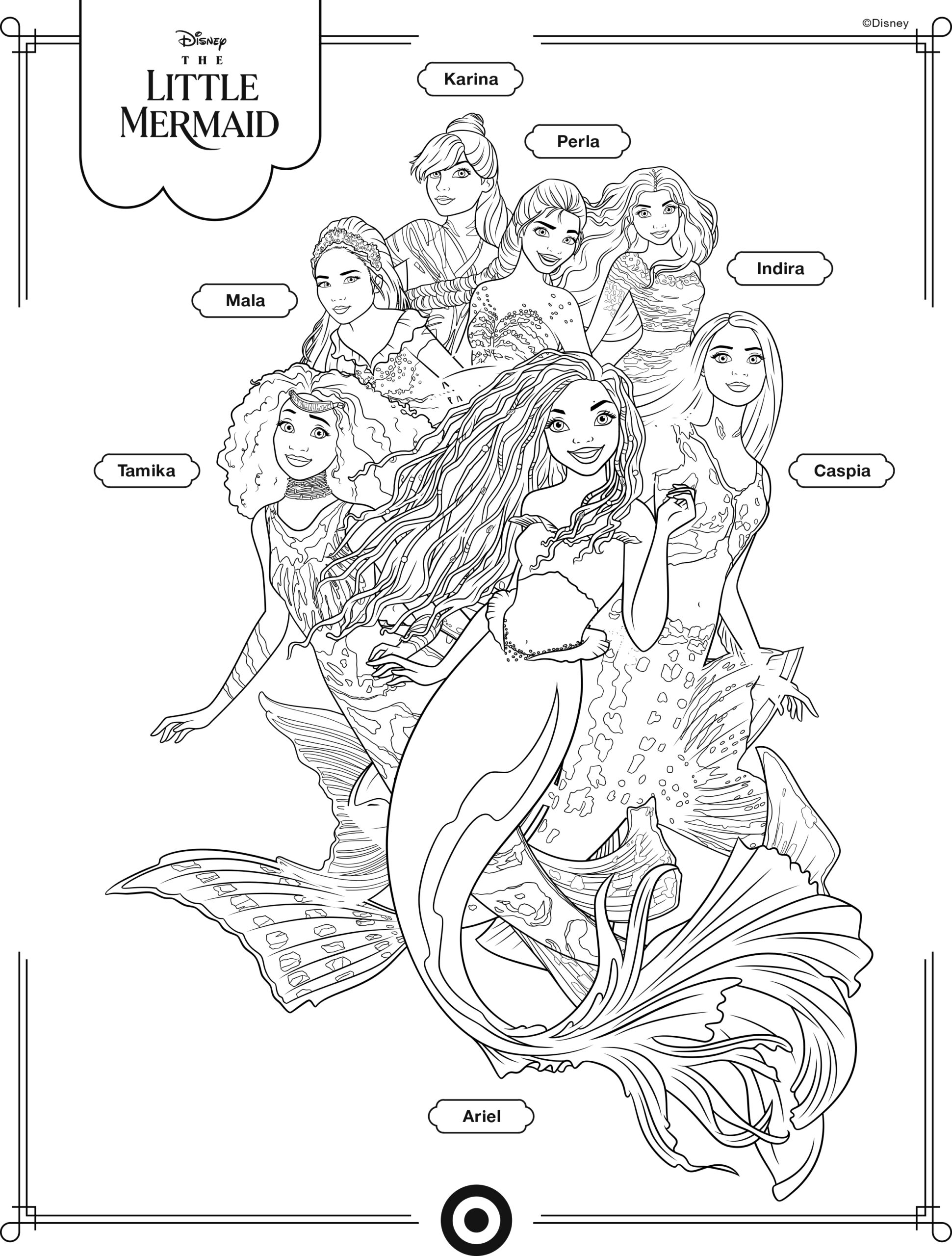 Ariel Little Mermaid Coloring Pages Printables