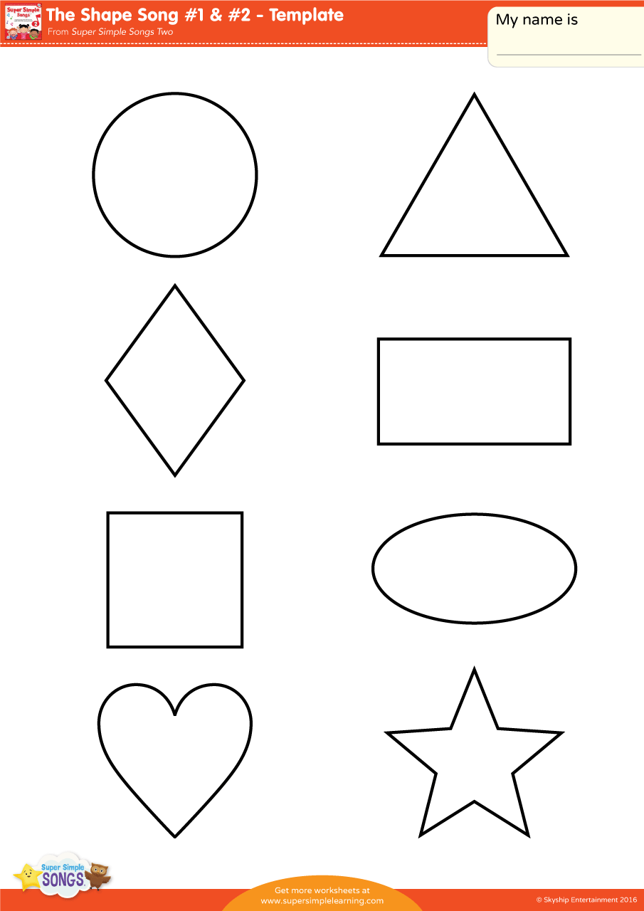Printable Shapes Coloring Pages